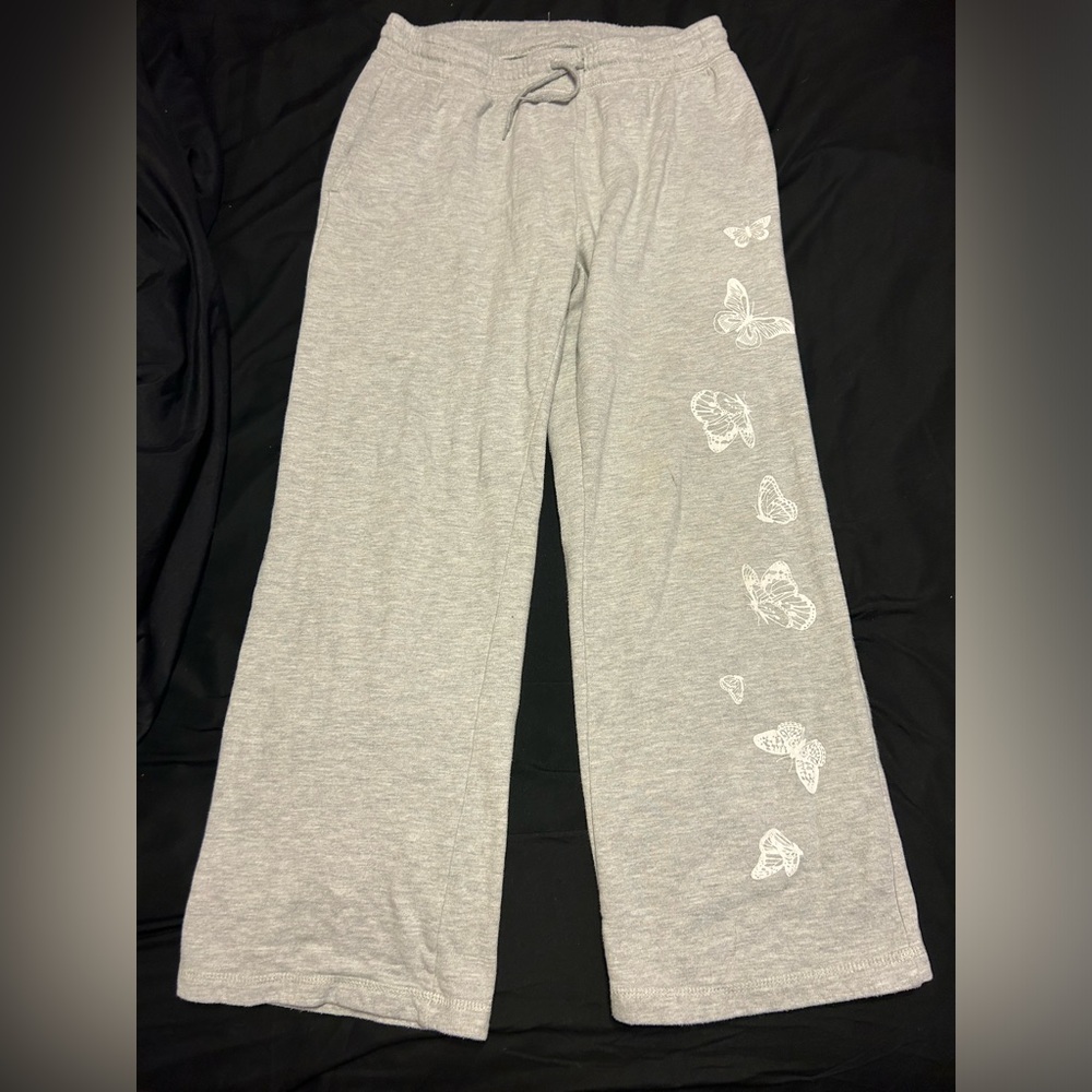 grey flare sweatpants